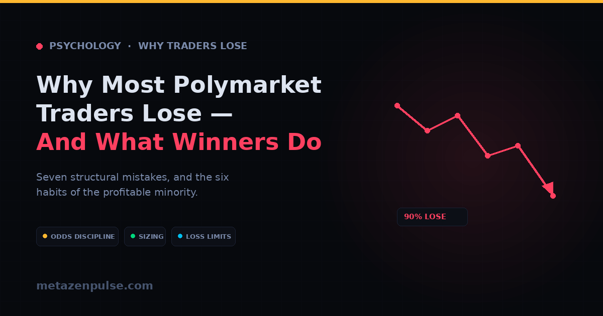 Why most Polymarket traders lose money — odds discipline, position sizing and the habits of profitable traders
