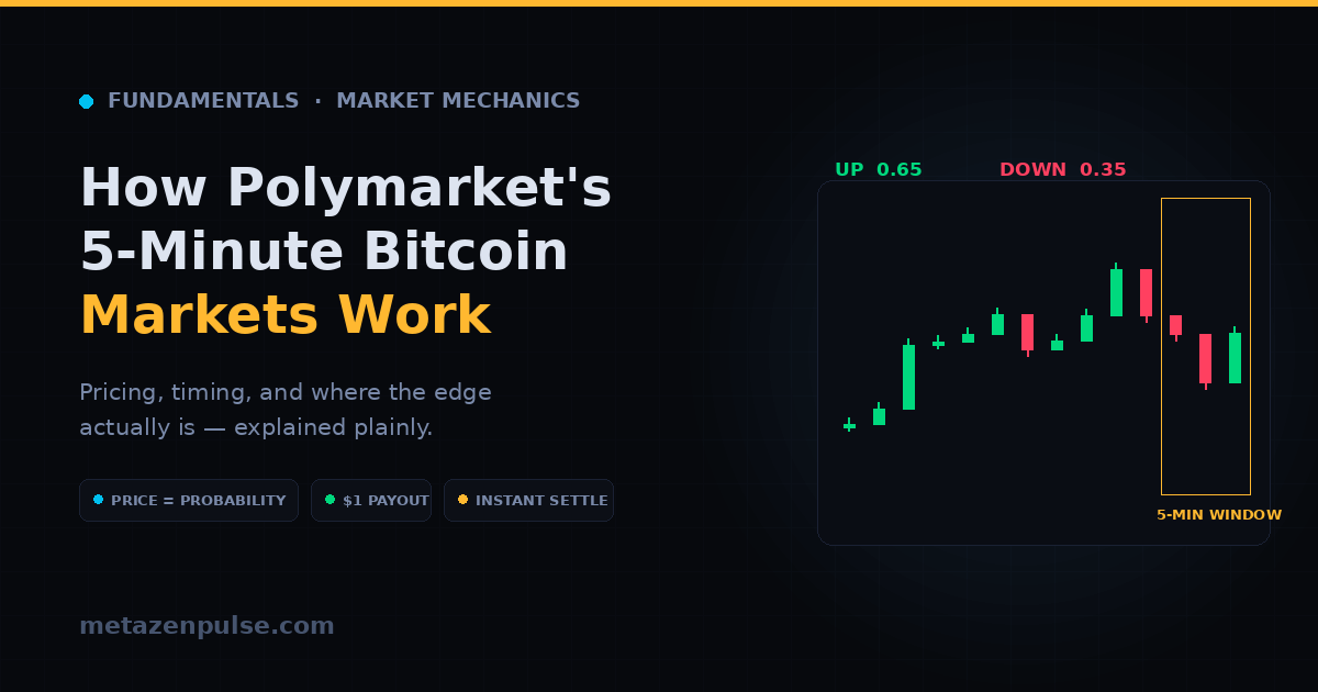 How Polymarket's 5-Minute Bitcoin Up/Down Markets Actually Work